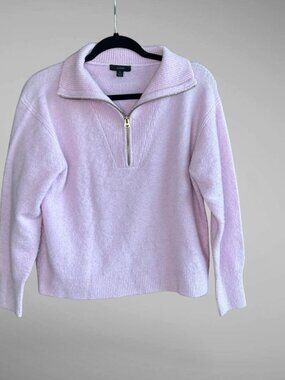 J. Crew Half Zip Sweater in Icy Orchid Pink Size Small